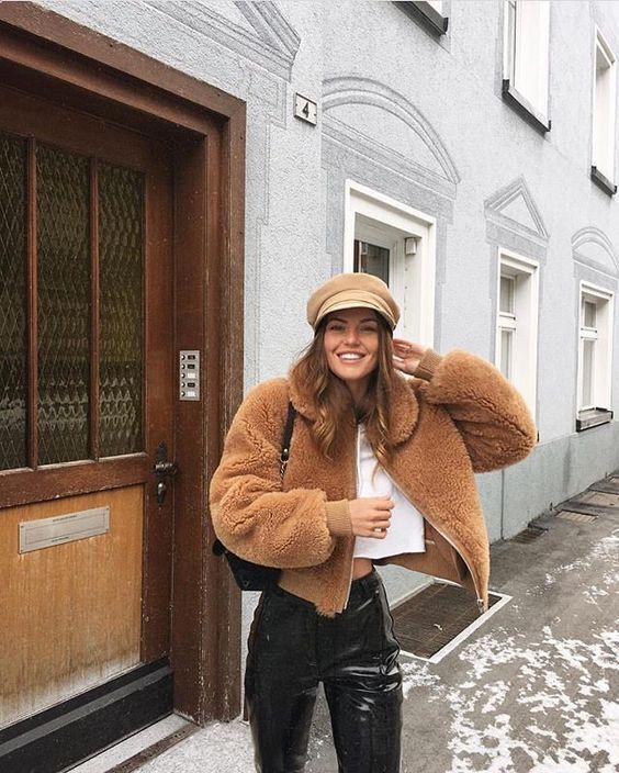 افكار ستايلات لتنسيق ال teddy bear coat 8