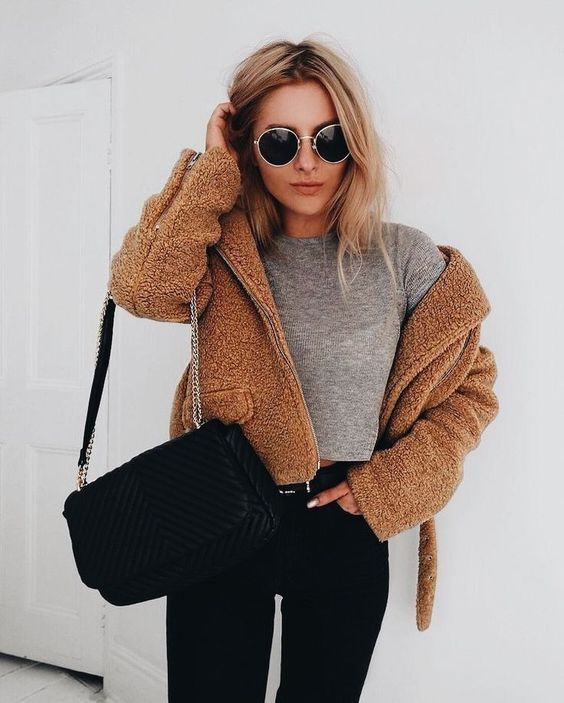 افكار ستايلات لتنسيق ال teddy bear coat 9