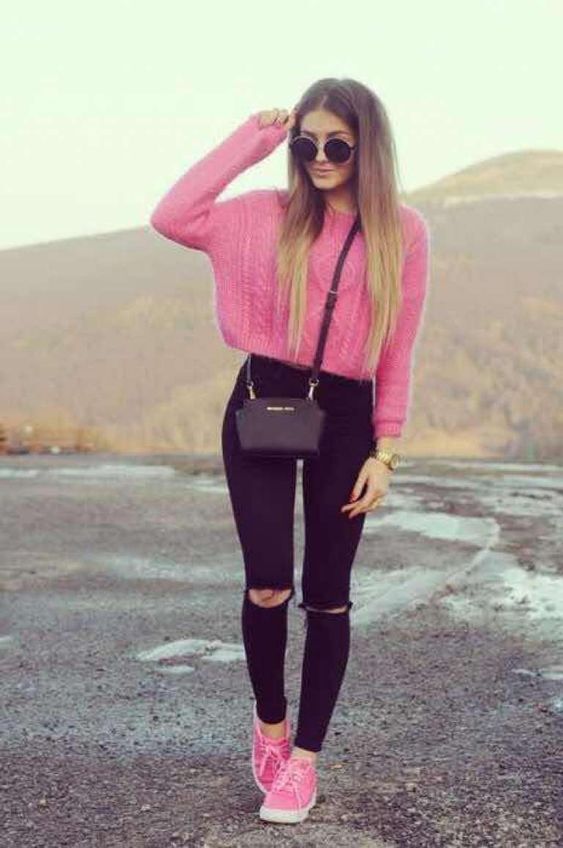 افكار للبس السويتر والسويتر دريس 20