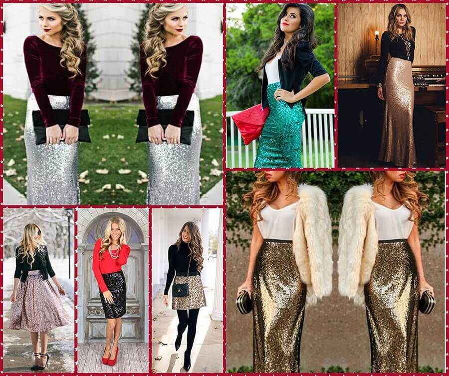 ازاي تلبسي الجيبة الترتر Sequin skirt بطريقة انيقة