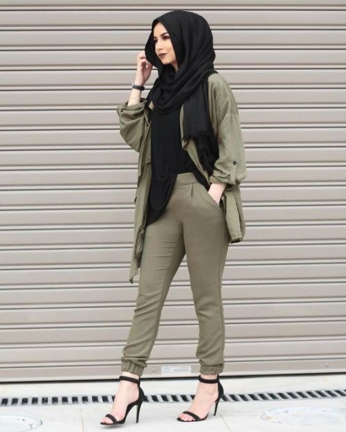 sweatsuits in green hijab style