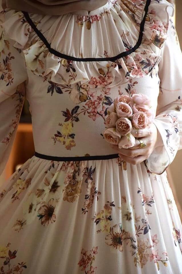floral dresses للمحجبات 1