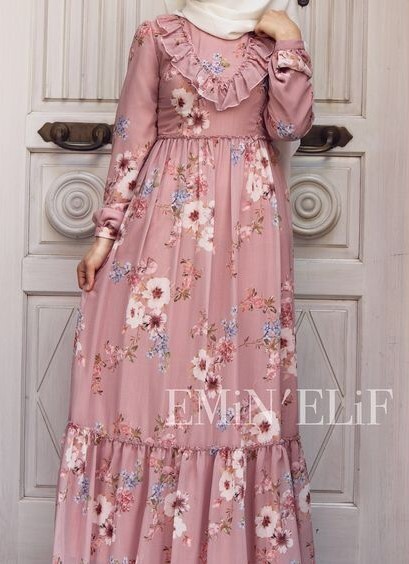 floral dresses للمحجبات 11