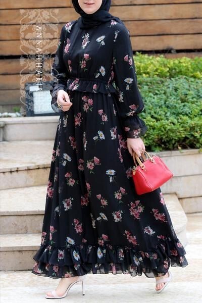 floral dresses للمحجبات 13