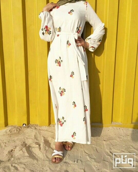 floral dresses للمحجبات 18