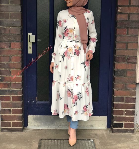 floral dresses للمحجبات 24