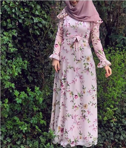 floral dresses للمحجبات 27