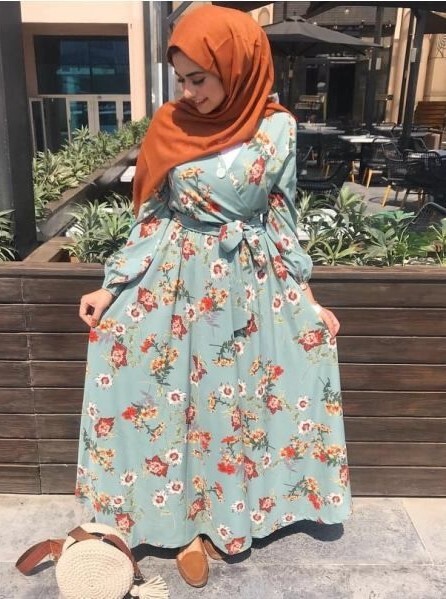 floral dresses للمحجبات 29