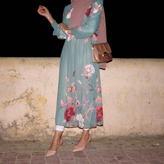 floral dresses للمحجبات 32