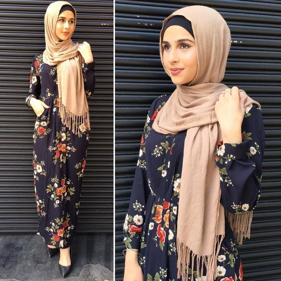 floral dresses للمحجبات 39