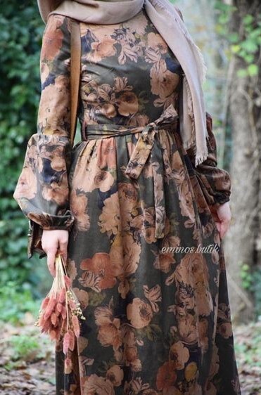 floral dresses للمحجبات 4