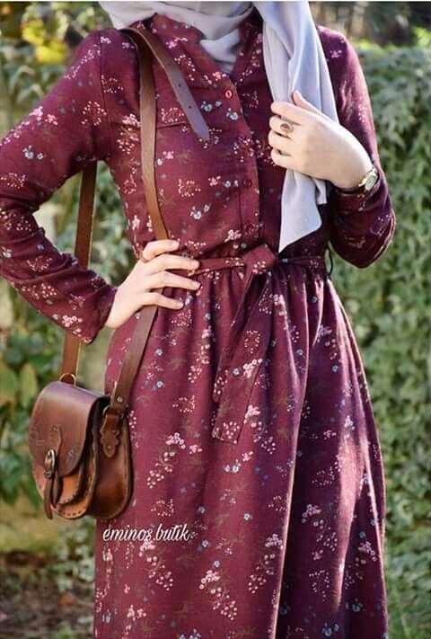 floral dresses للمحجبات 9