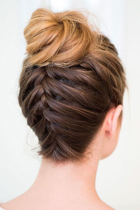 upside down braid bun 6