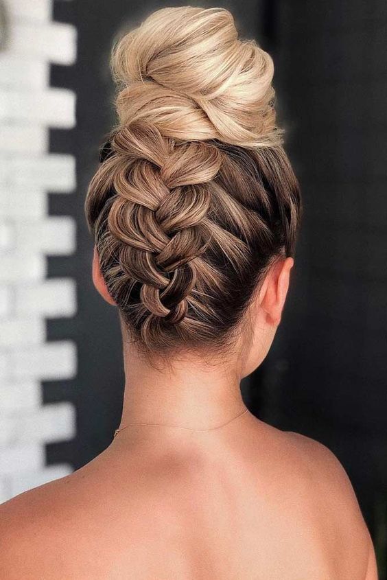 upside down braid bun 5