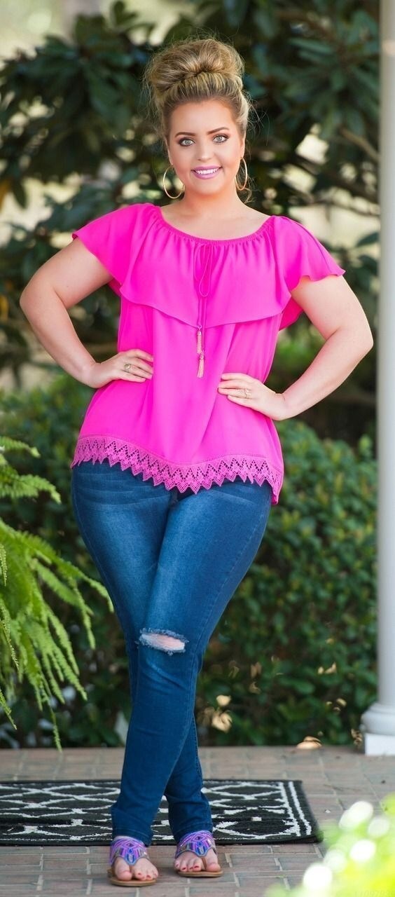 افكار لوك plus size للصيف 1