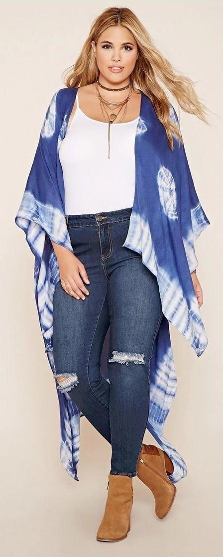افكار لوك plus size للصيف 15