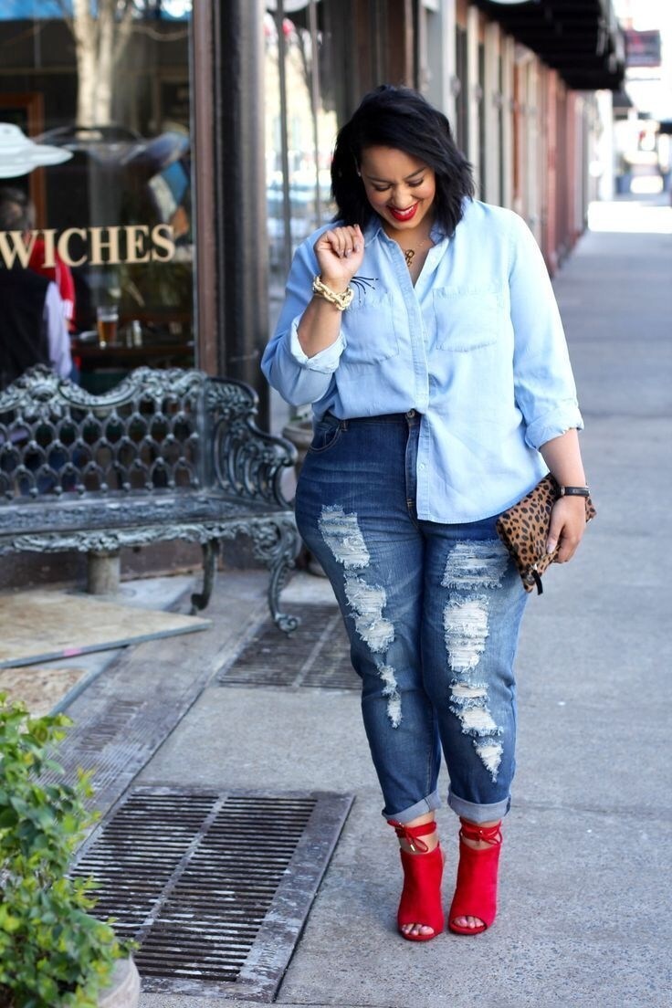 افكار لوك plus size للصيف 28