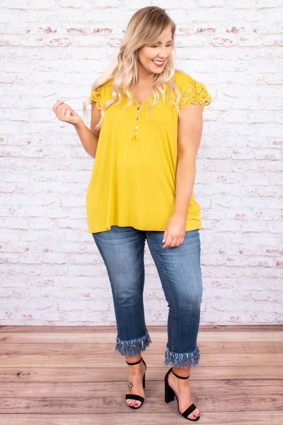 افكار لوك plus size للصيف 39