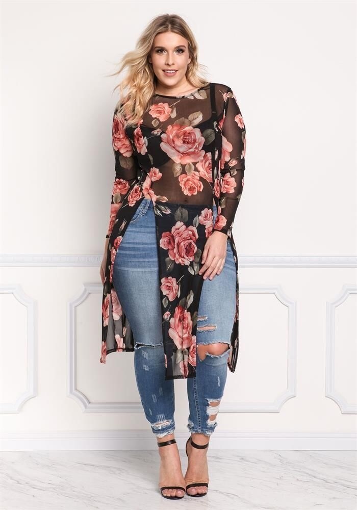افكار لوك plus size للصيف 8