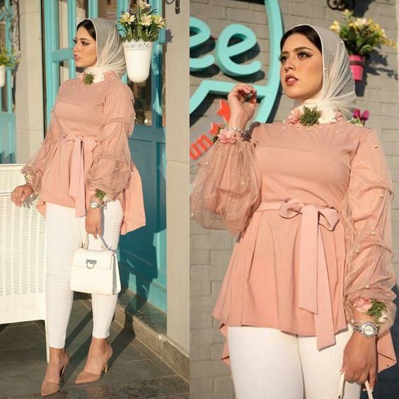 افكار ستايلات Plus size للمحجبات لموسم الصيف