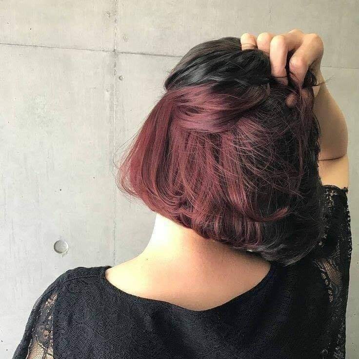 موضة ال hidden hair color 1