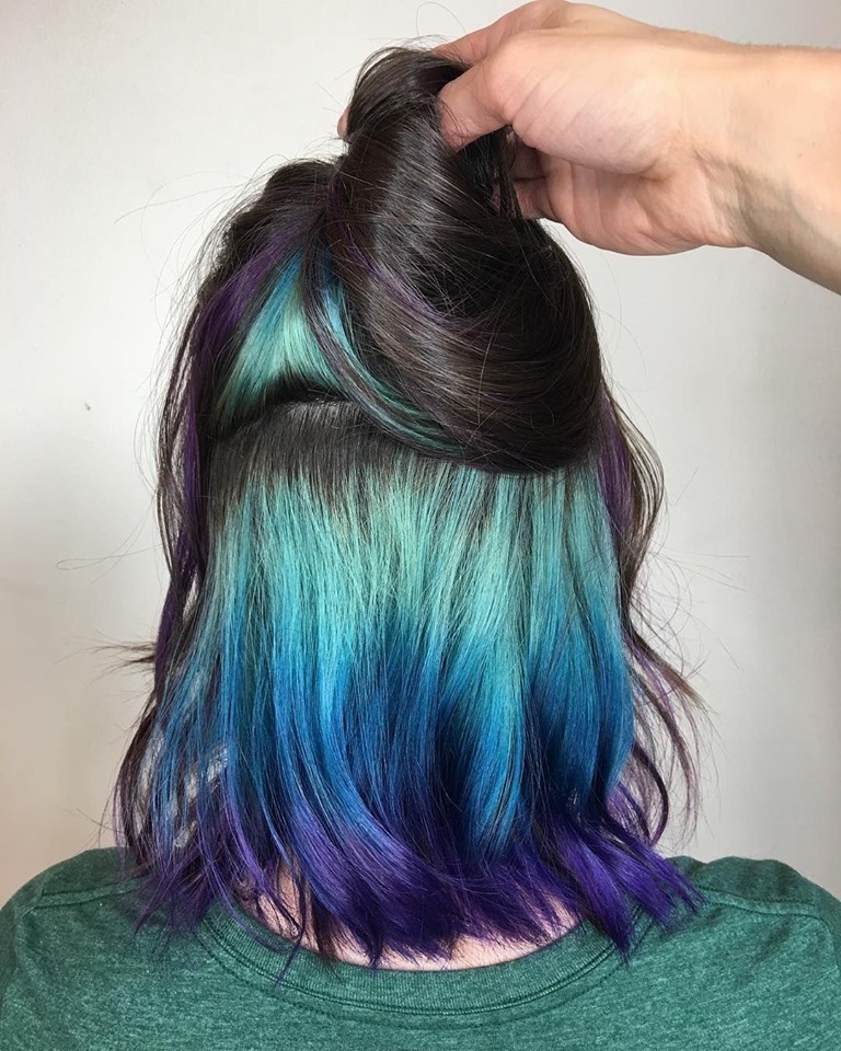 موضة ال hidden hair color 10