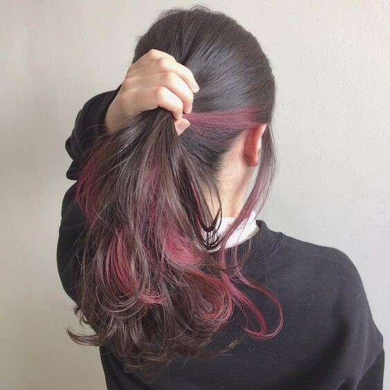 موضة ال hidden hair color 16