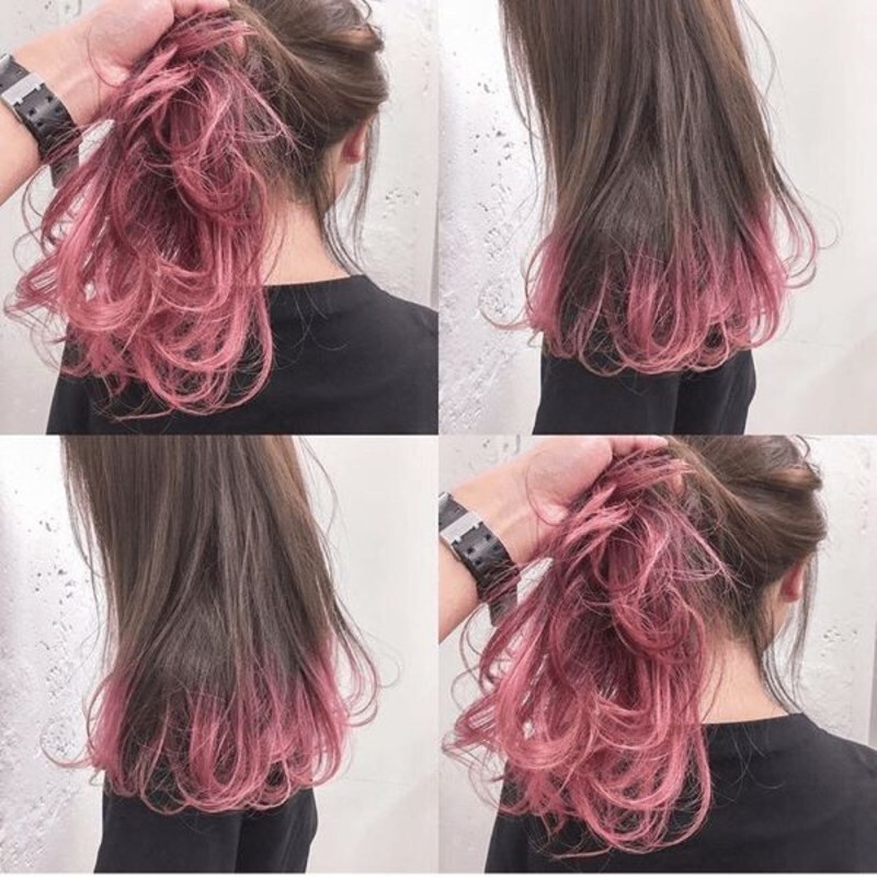 موضة ال hidden hair color 17