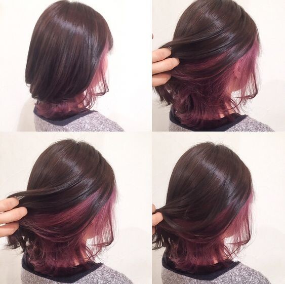موضة ال hidden hair color 18