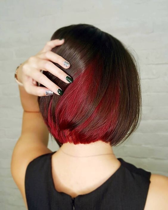 موضة ال hidden hair color 19