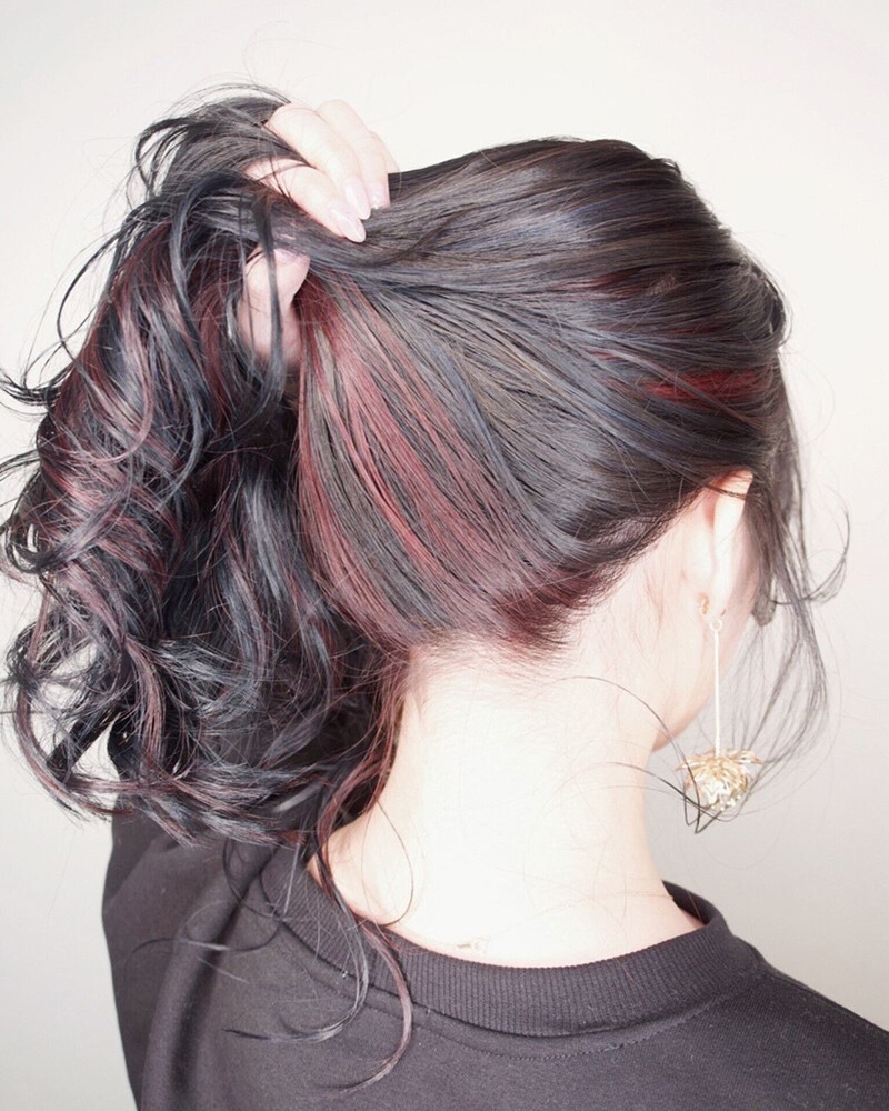 موضة ال hidden hair color 21