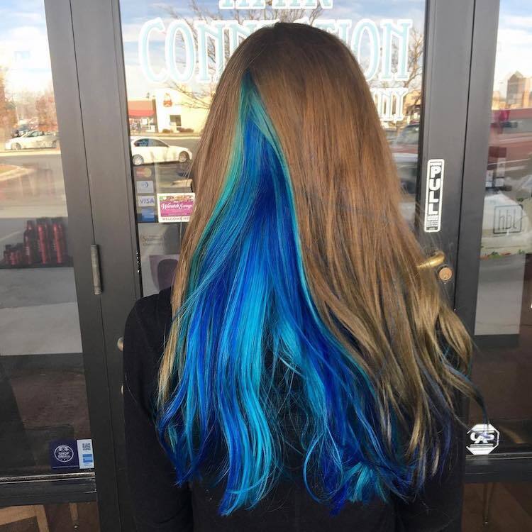 موضة ال hidden hair color 23
