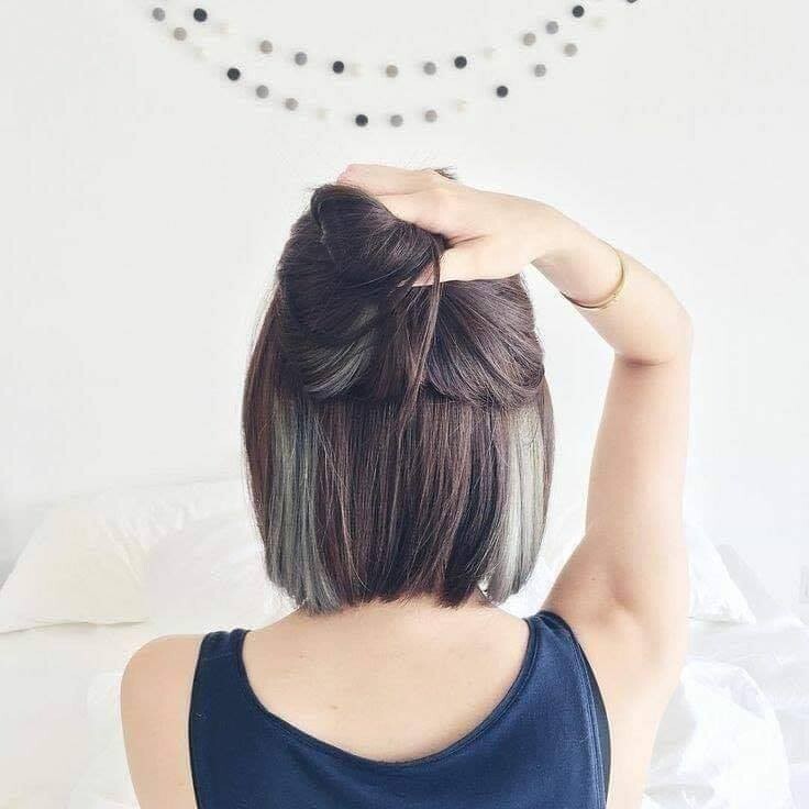موضة ال hidden hair color 8