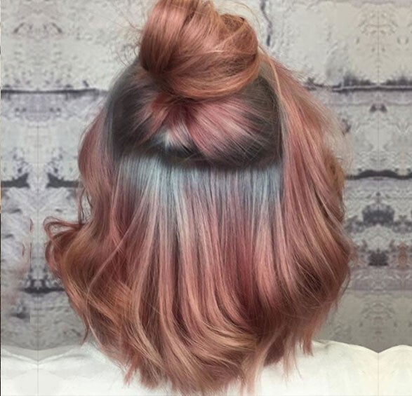موضة ال hidden hair color 9