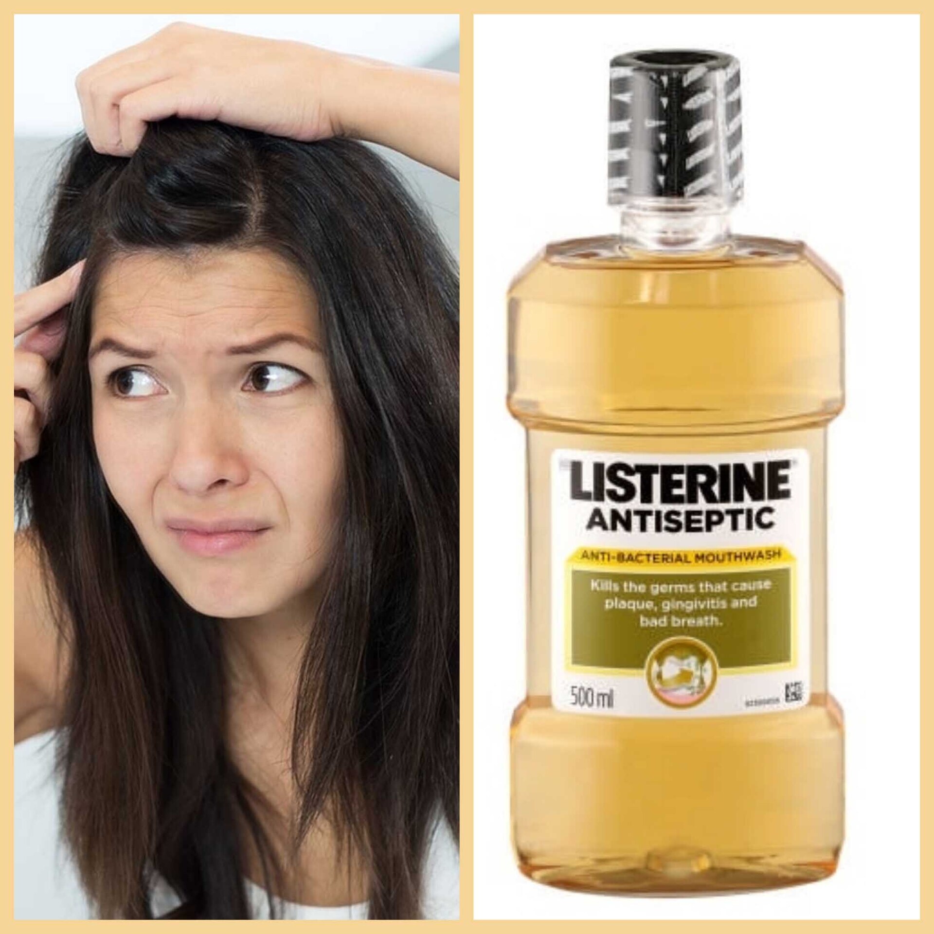 ازاي تعالجي قشرة الشعر باستخدام غسول الفم ليسترين LISTERINE بأكتر من طريقة