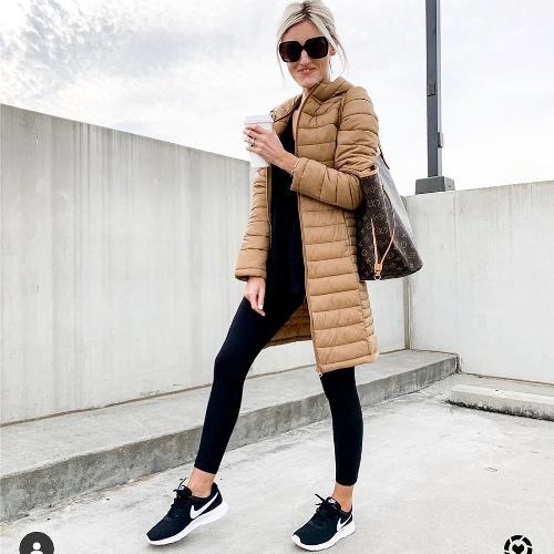 beige puffy jacket