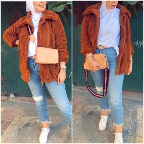 موضة المحجبات للشتاء بال candy colors 12