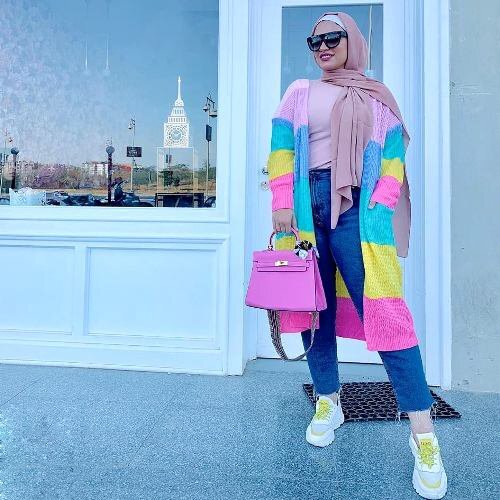 موضة المحجبات للشتاء بال candy colors 13