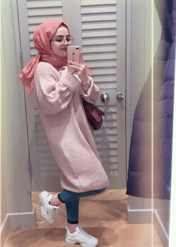 موضة المحجبات للشتاء بال candy colors 35