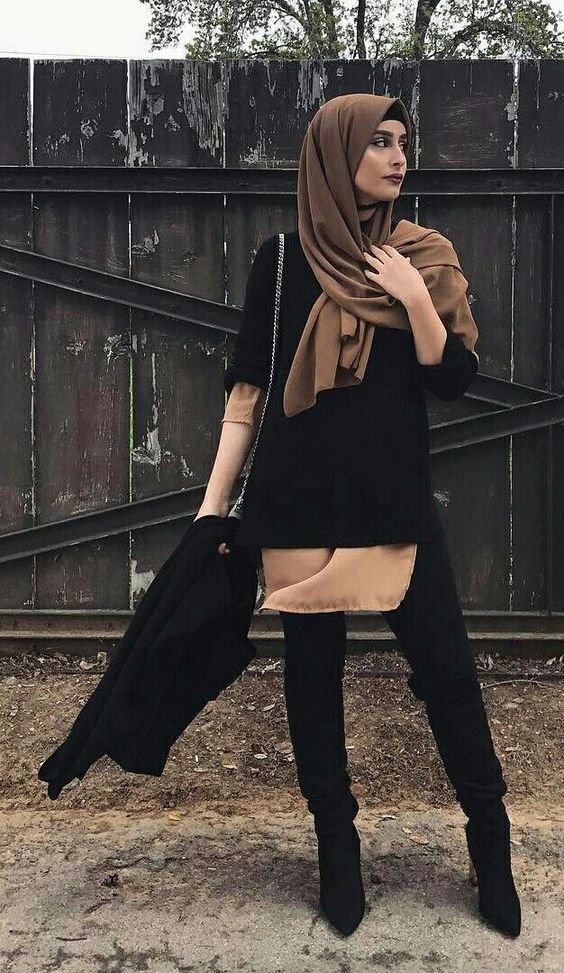 ستايلات محجبات باللون البني 24