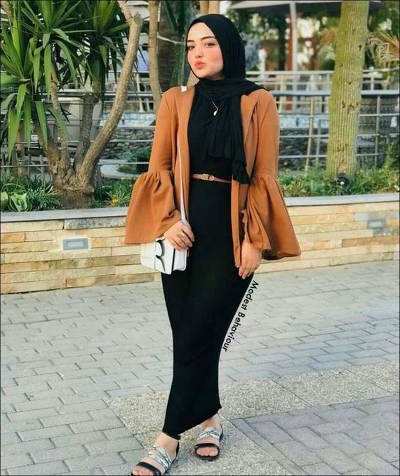 ستايلات محجبات باللون البني 31