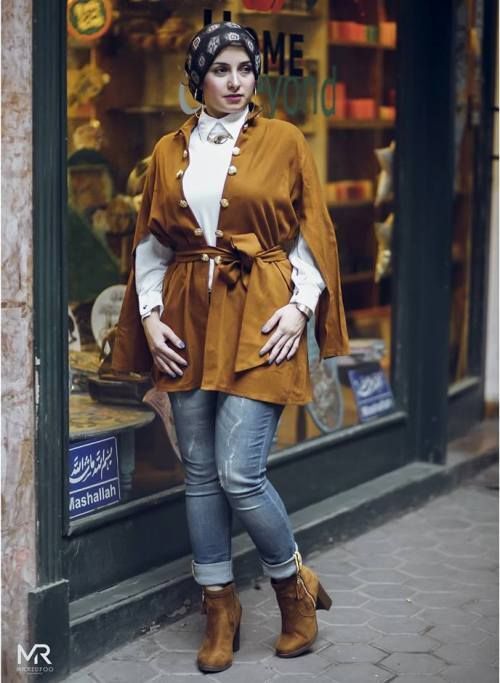 ستايلات محجبات باللون البني 35