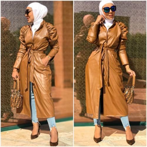 ستايلات محجبات باللون البني 39
