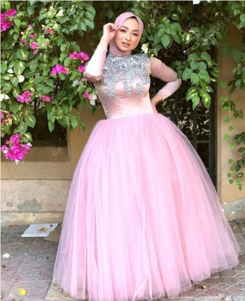 فساتين الخطوبة للمحجبات 16