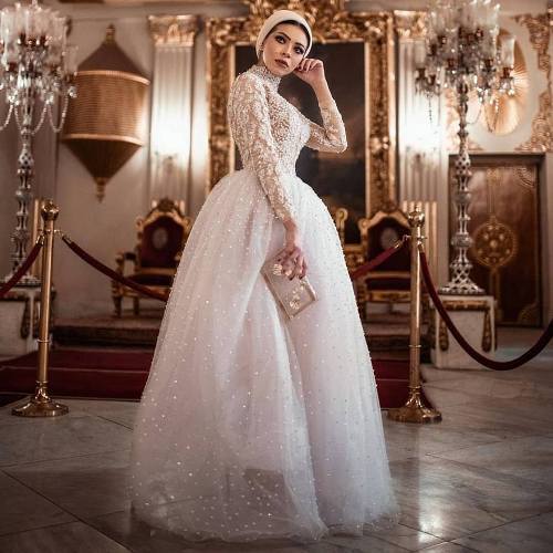 فساتين الخطوبة للمحجبات 33