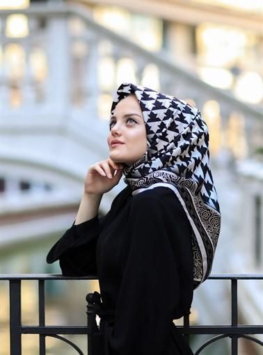 افكار ستايلات للحجاب المطبوع 13