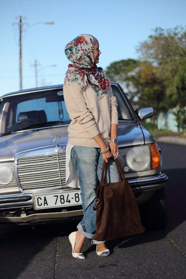 تنسيق لون الحجاب مع لبسك 25