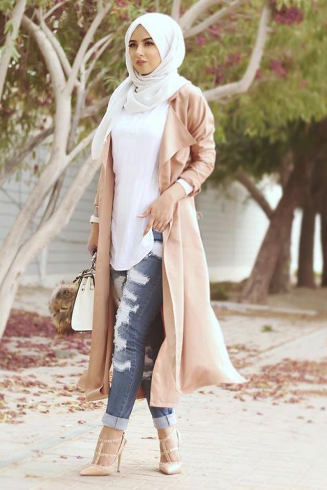 تنسيق لون الحجاب مع لبسك 34