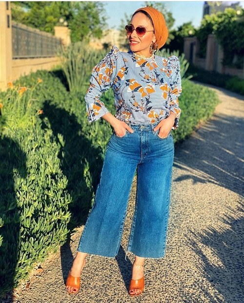 افكار لتنسيق ال slouchy pants مع الحجاب 11