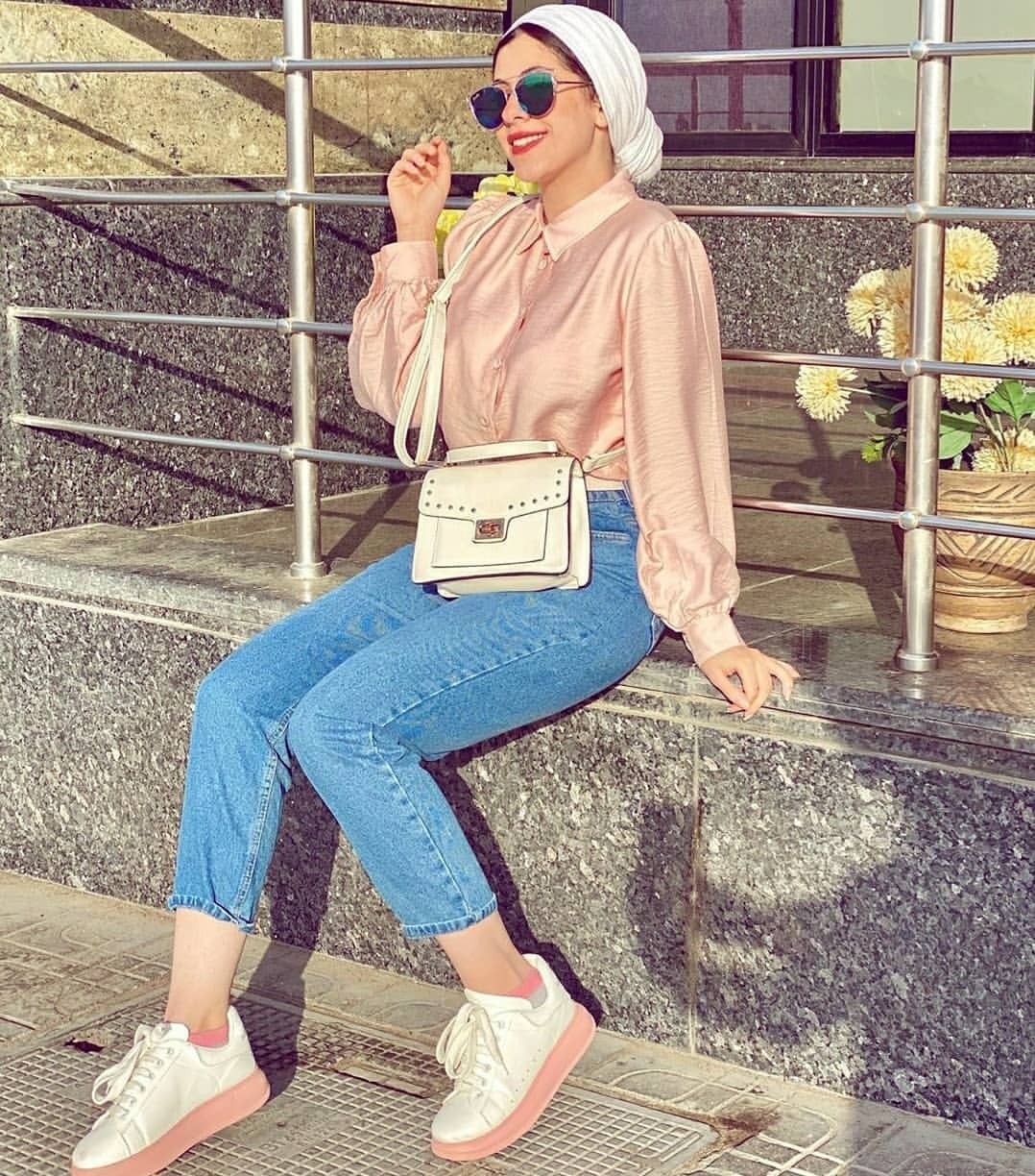 افكار لتنسيق ال slouchy pants مع الحجاب 14